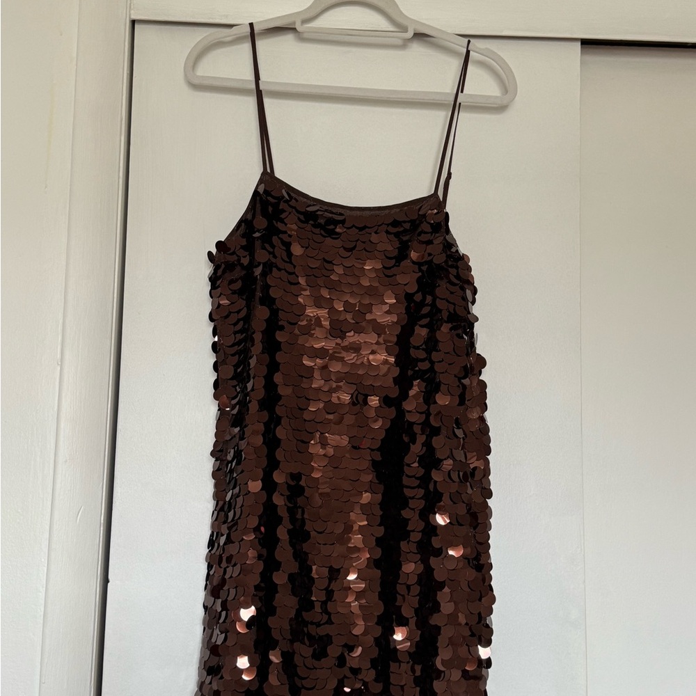 A New Day Brown Sequin Mini Dress